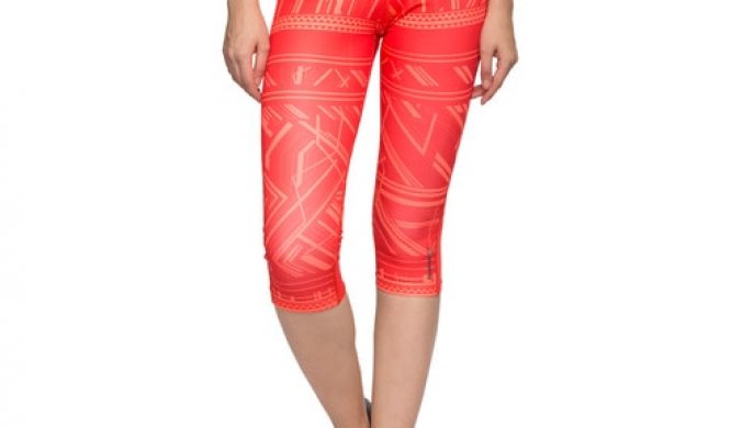 WOMEN’S REEBOK TRAINING WORKOUT GEOMETRIC CAPRI TIGHTS